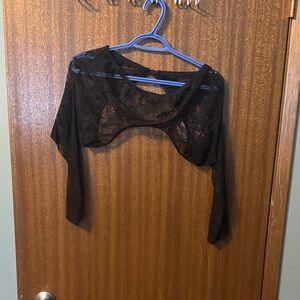 Elegant Black Lace Bolero Shrug -NWT